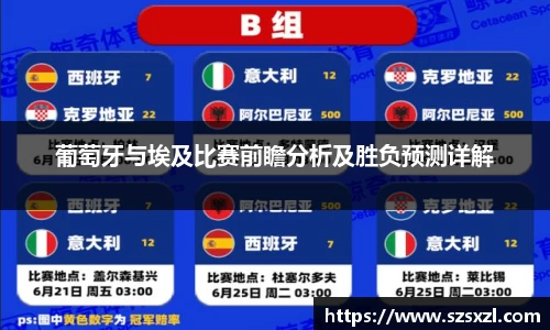 葡萄牙与埃及比赛前瞻分析及胜负预测详解